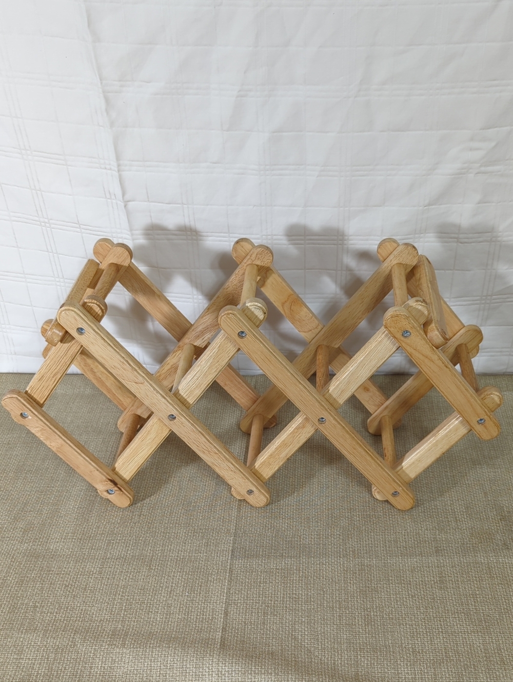 KamensteinWooden Collapsible Expandable Wine Rack - Natural Oak Finish
